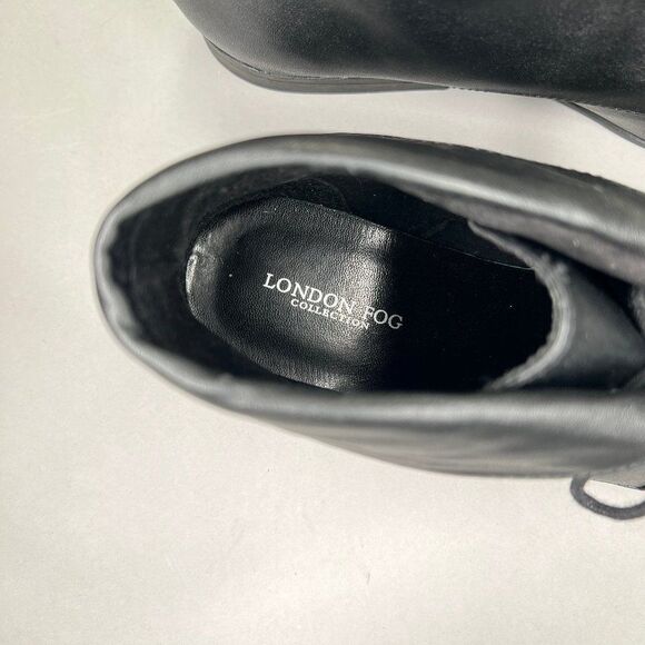 London‎ Fog Clora Boots Girls Size 11 Black Leather Lace Up Ankle Booties - Picture 9 of 11